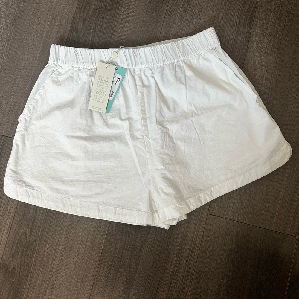 SHORE 100% cotton pull on shorts, Medium, NWT